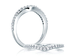 A. Jaffe V-Shaped Pave Diamond Anniversary Band