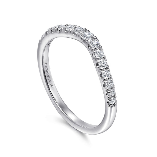 Gabriel & Co. Curved Diamond Anniversary Band