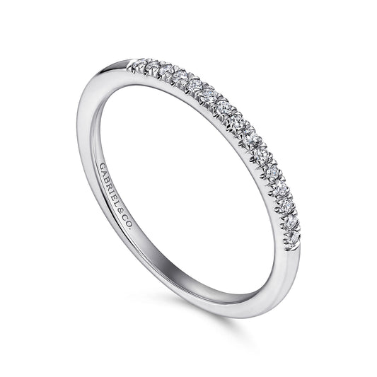 Gabriel & Co. French Pave Set Diamond Wedding Band