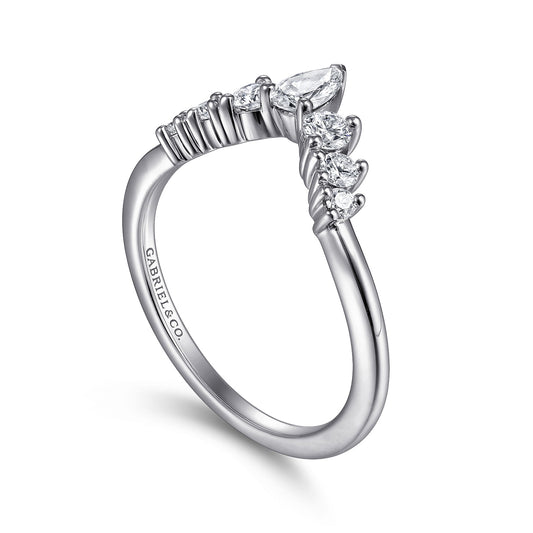 Gabriel & Co. Curved Wedding Band