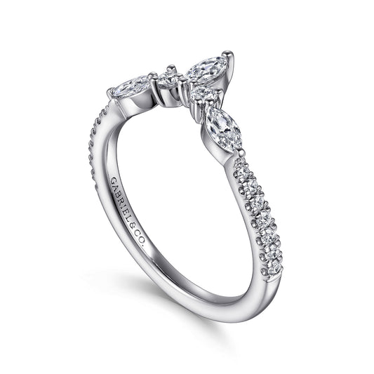 Gabriel & Co. Curved Wedding Band