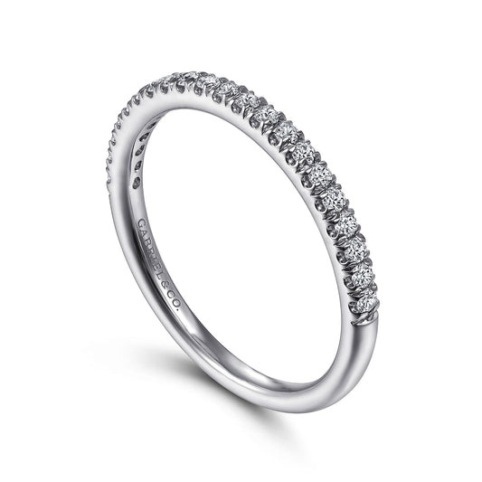 Gabriel & Co. French Pave Diamond Wedding Band