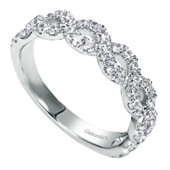 Gabriel & Co. Twisted Diamond Wedding Band