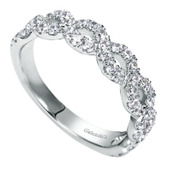 Gabriel & Co. Twisted Diamond Wedding Band