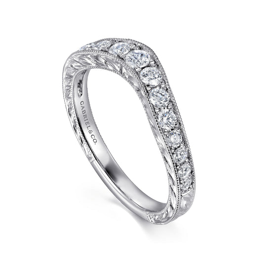 Gabriel & Co. Vintage Diamond Wedding Band