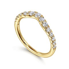 Gabriel & Co. Curved Diamond Wedding Band
