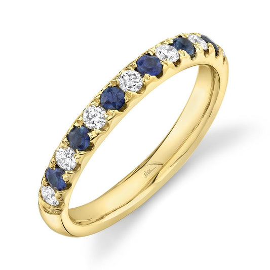 Shy Creation Diamond and Sapphire Ladies Band