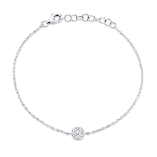 Shy Creation Diamond Pave Circle Bracelet