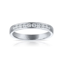 Channel Set Wedding Band