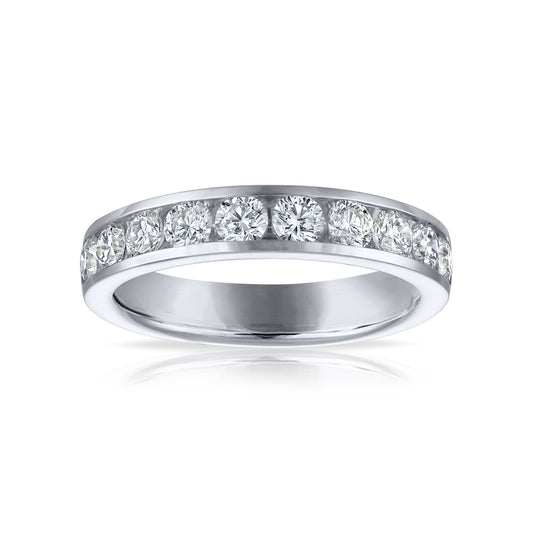 Channel Set Wedding Band