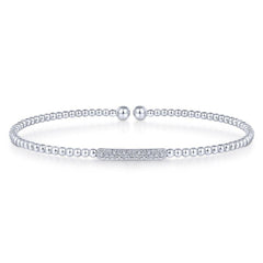 Gabriel & Co 14K Bujukan Bead Cuff Bracelet With Diamonds