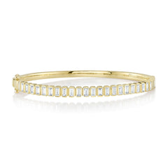 Shy Creation 14K Diamond Baguette Bangle