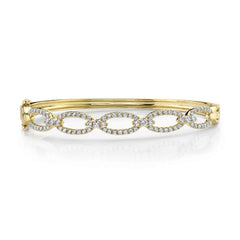 Shy Creation 14K Diamond Link Bangle