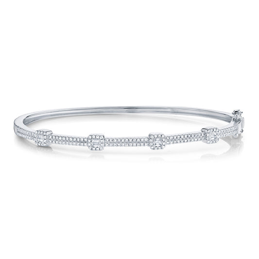 Shy Creation Baguette Diamond Bangle