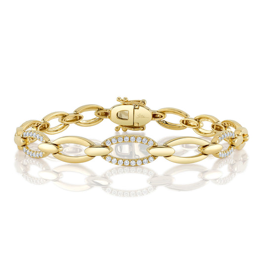 Shy Creation Diamond Link Bracelet