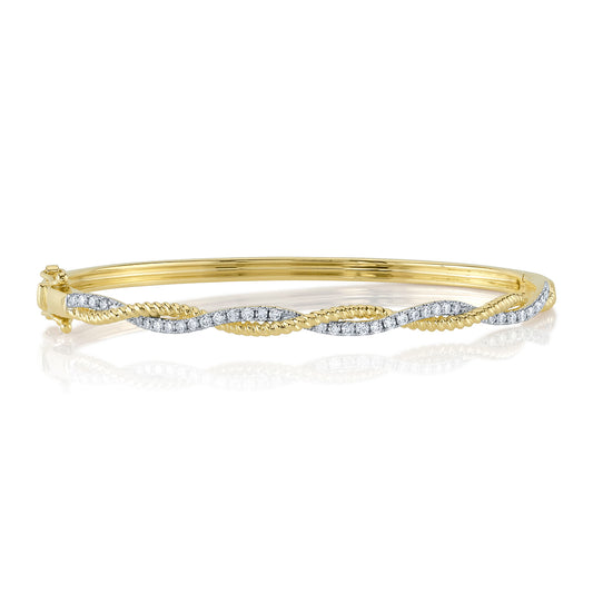 Shy Creation 14K Diamond Bangle