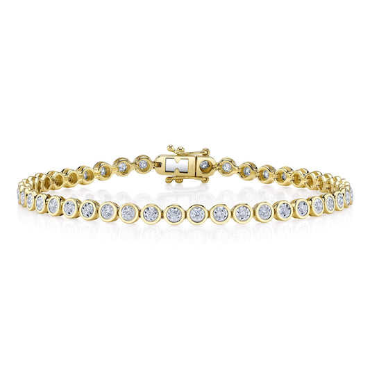 Shy Creation Diamond Bezel Tennis Bracelet