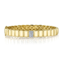 Shy Creation 14K Diamond Bangle
