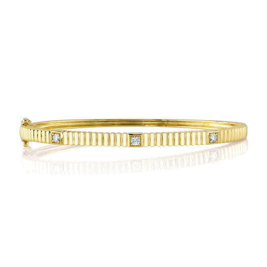 Shy Creation 14K Diamond Bangle