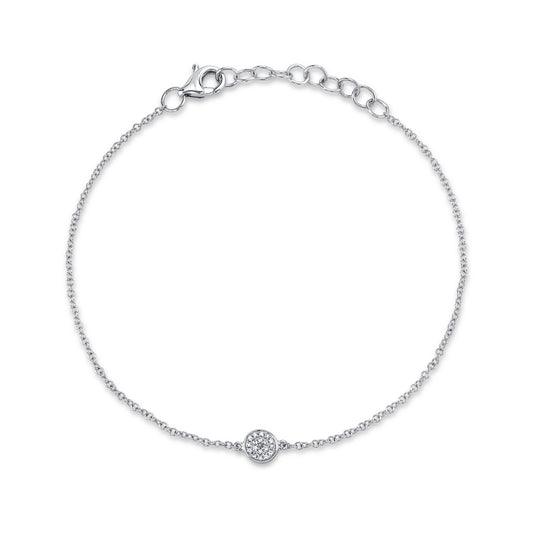Shy Creation 14K Diamond Pave Circle Bracelet