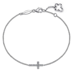 Gabriel & Co. Diamond Cross Chain Bracelet
