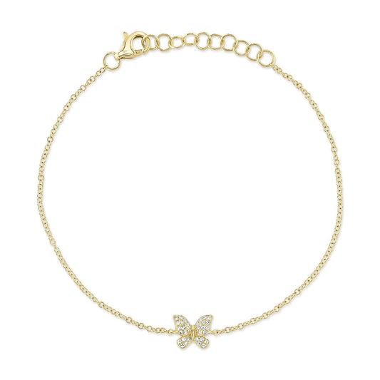 Shy Creation Diamond Butterfly Bracelet