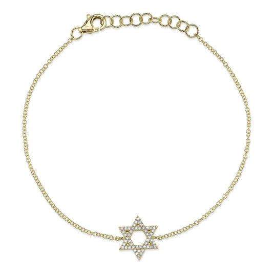 Shy Creation Diamond Star of David Bracelet