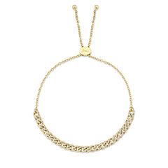 Shy Creation Diamond Link Bolo Bracelet