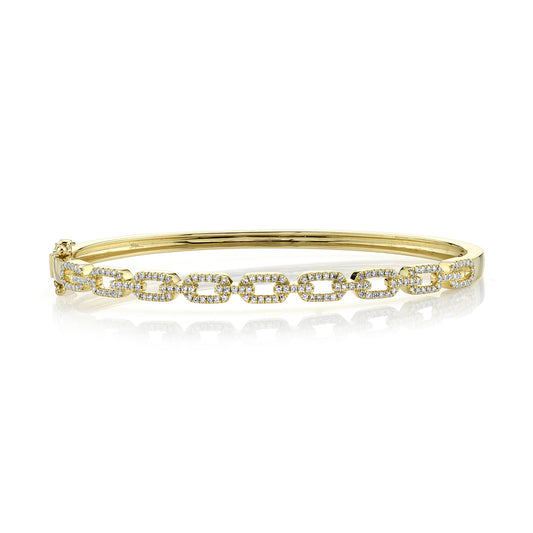 Shy Creation 14K Diamond Link Bangle