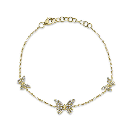 Shy Creation Diamond Butterfly Bracelet