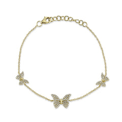 Shy Creation Diamond Butterfly Bracelet