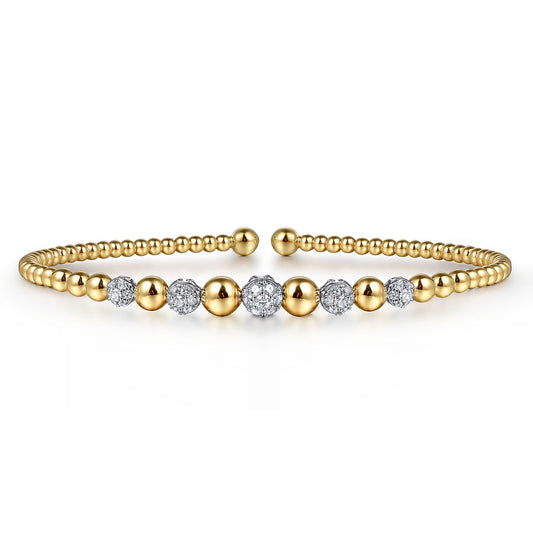 Gabriel & Co. Gold Bujukan Diamond Stations Bangle