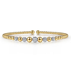 Gabriel & Co. Gold Bujukan Diamond Stations Bangle
