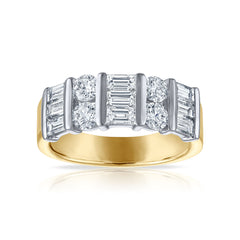 Baguette Wide Wedding Band