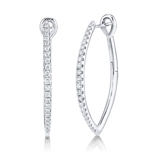 Shy Creation Diamond Hoop Earrings