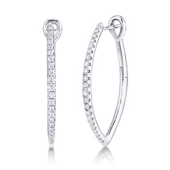 Shy Creation Diamond Hoop Earrings