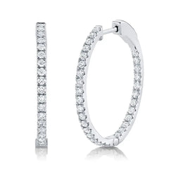 Shy Creation Diamond Hoop Earrings