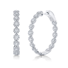 Shy Creation Diamond Hoop Earrings