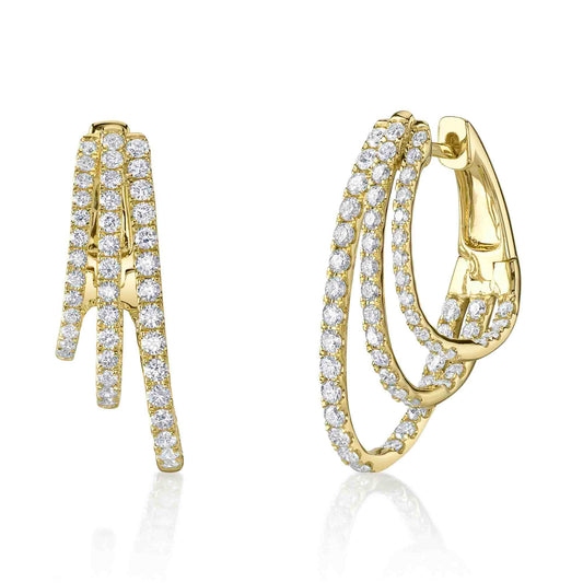 Shy Creation Diamond Oval Hoop Earring