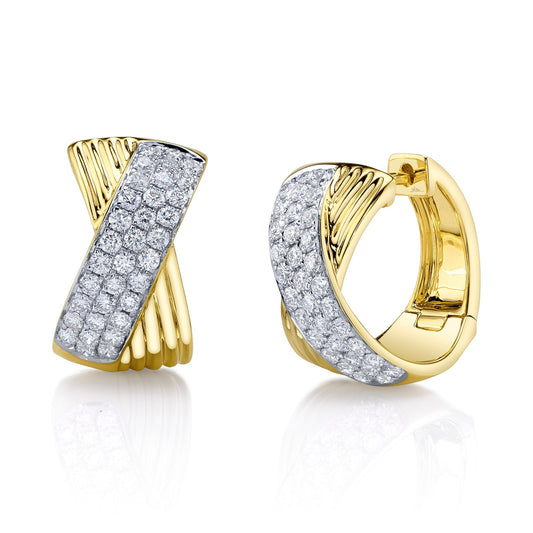 Shy Creation Diamond Hoop Earring