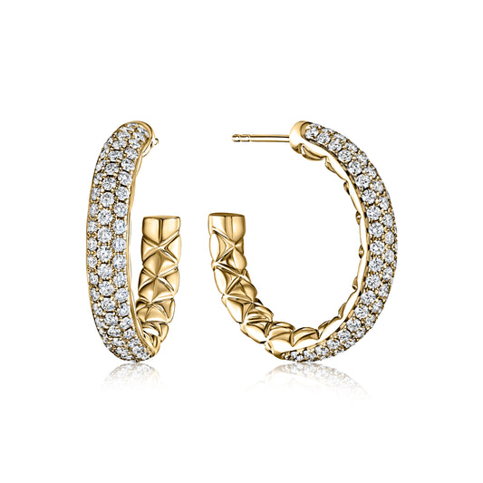 A. Jaffe Diamond Quilted Hoops