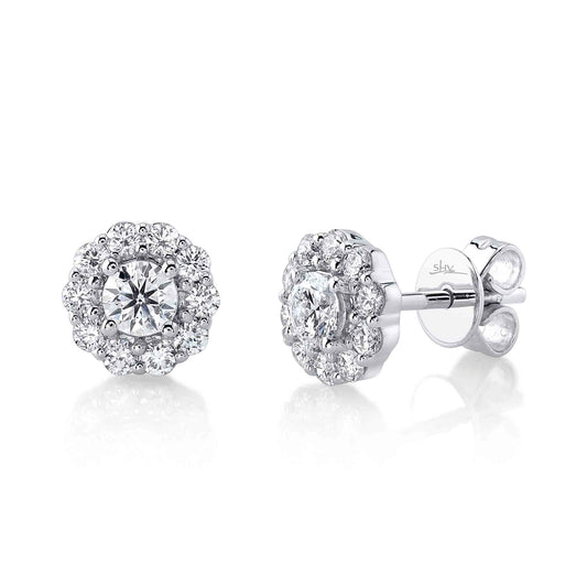 Shy Creation Diamond Stud Earrings