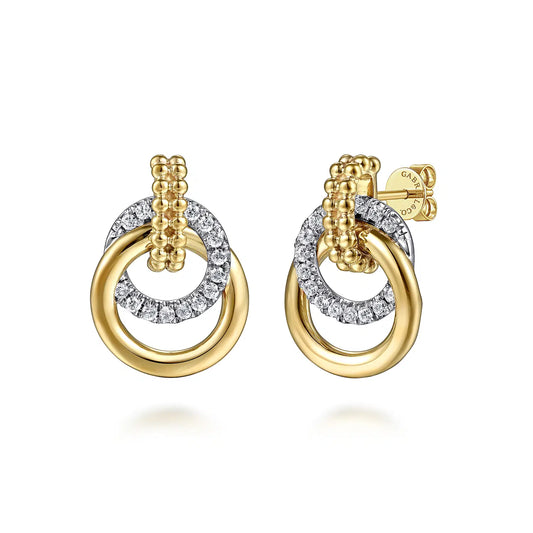 Gabriel & Co. Diamond Tube Drop Earrings