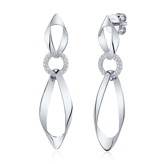 Shy Creation Diamond Mobius Earring