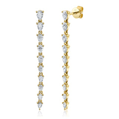 Shy Creation 14K Diamond Pear Earring