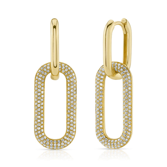 Shy Creation 14K Diamond Pave Earring