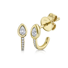 Shy Creation Diamond Huggie Earrings