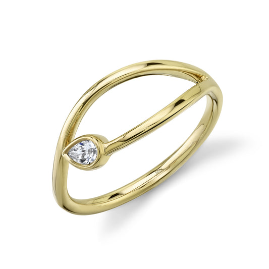 Shy Creation Bezel Loop Diamond Ring