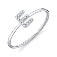 Shy Creation Diamond Ring - Initial E
