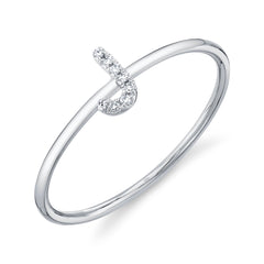 Shy Creation Diamond Ring - Initial J